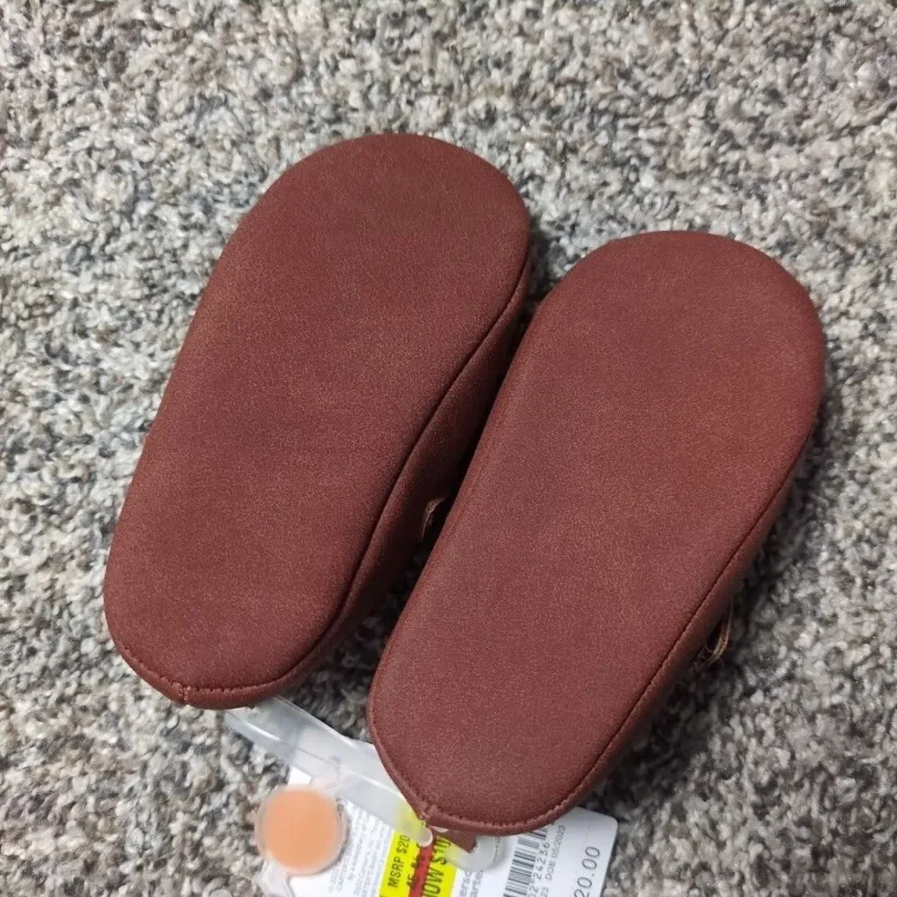 NEW Carter's Baby Girl Size 9-12 Months Shoes Brown Strap Soft Bottom Mary Jane